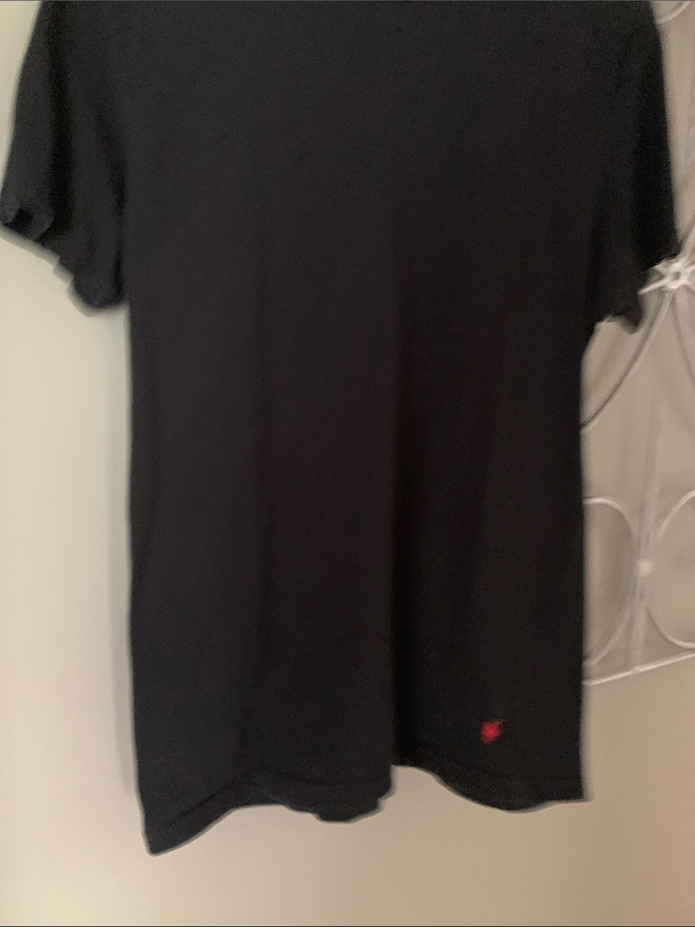 Polo by Ralph Lauren Black Short-Sleeve Crewneck Tee with Red Polo Logo